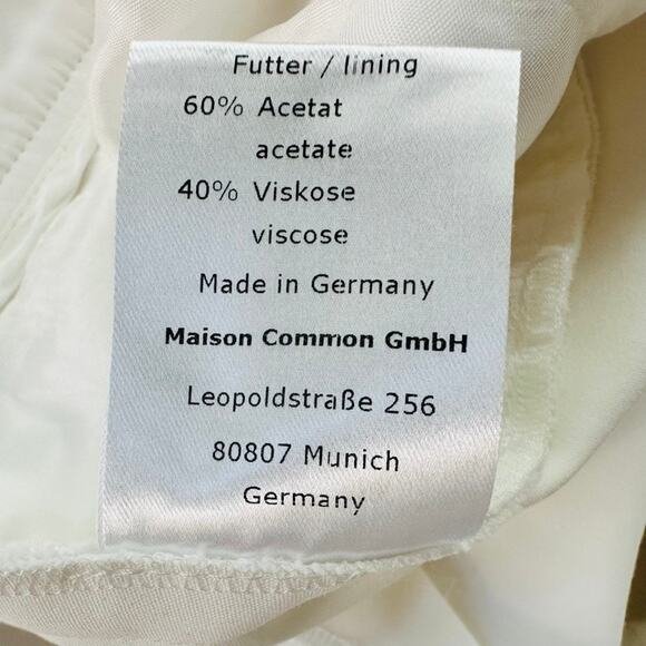 Maison Common Mid-Rise Slim-Leg Ankle Cotton-Blend Pants Size 42 US 12 Luxury - Picture 8 of 12